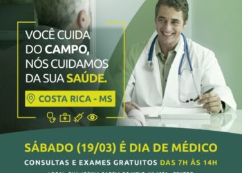 Projeto “Você cuida do campo, nós cuidamos da sua saúde” acontece neste sábado em Costa Rica