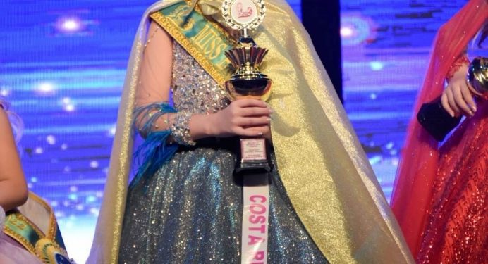 Aos 8 anos, representante de Costa Rica é eleita a Miss Brasil Infantil 2022