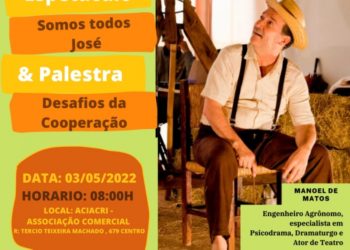 Costa Rica recebe teatro-palestra com Manoel de Matos na próxima terça-feira
