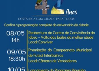 Inauguração de obras, Expo Rica e lançamento de programas são destaques no 42º aniversário de Costa Rica