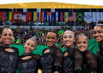 Seleção feminina é campeã por equipes no Pan de ginástica artística