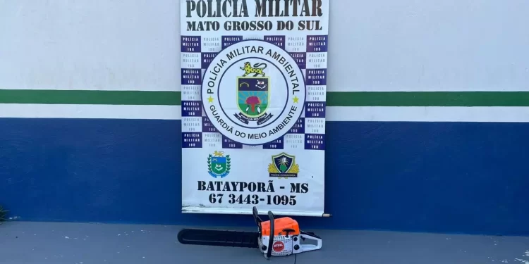 Polícia ambiental apreende motosserra ilegal e autua dono em Batayporã