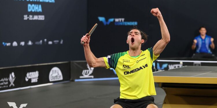 Calderano leva WTT Contender Doha, o 2º título consecutivo de 2023
