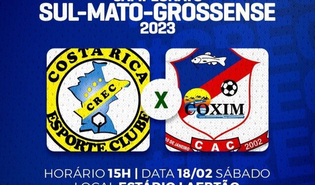 Segunda rodada dupla do Campeonato Estadual acontece neste sábado no Estádio Laertão em Costa Rica