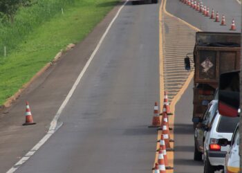 BR-163 tem 20 pontos com obras da concessionária nesta quinta-feira (24) em MS; confira os trechos interditados