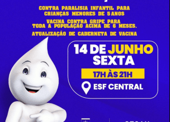 Imunização contra Poliomielite será aplicada até às 21h no ESF Central nesta sexta-feira