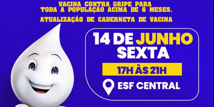 Imunização contra Poliomielite será aplicada até às 21h no ESF Central nesta sexta-feira