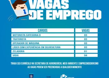 Secretaria divulga vagas de emprego no comércio de Camapuã