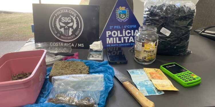 Operação conjunta entre Polícia Civil e Militar de Costa Rica desmantela esquema de tráfico de drogas