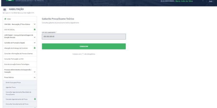 Detran-MS oferece consulta online de prova teórica e pedido de revisão