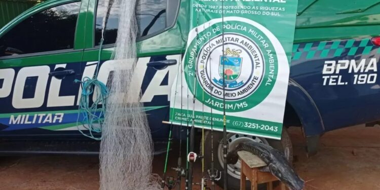 Fiscalização da PMA resulta em autuações e apreensões de equipamentos de pesca em Chapadão do Sul, Coxim e Cassilândia