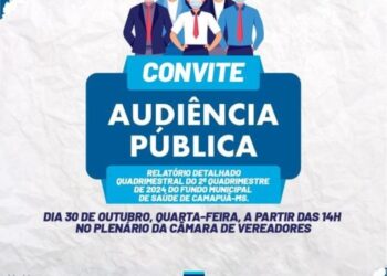 Prefeitura de Camapuã apresenta resultados do 2º quadrimestre da Saúde em audiência pública hoje
