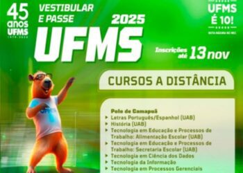 Vestibular UFMS 2024 está com inscrições abertas no Polo de Camapuã