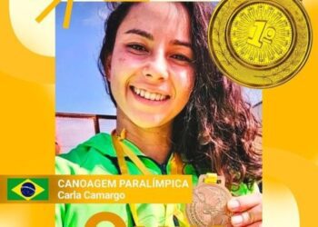 Camapuanense Carla Camargo conquista ouro na canoagem paralímpica no Uruguai