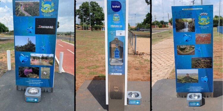 Figueirão instala bebedouros avançados em praças e ciclovias para uso público e animal