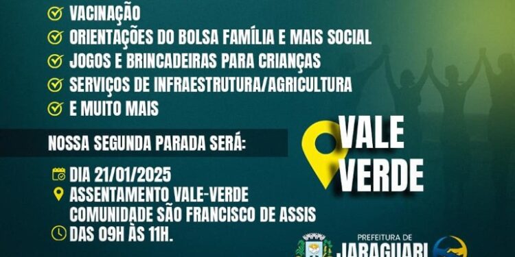 Jaraguari: Projeto União Itinerante oferece acesso a saúde, educação e assistência social no Vale Verde