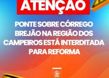 Camapuã: Ponte sobre o Córrego Brejão passa por reforma e tráfego é interditado