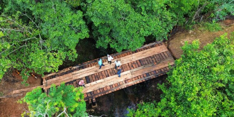Ponte sobre o rio Taquarussu passa por reforma para impulsionar economia de Camapuã