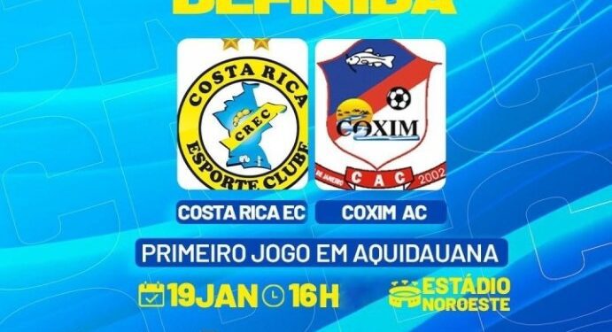 Costa Rica enfrenta Coxim na estreia do Estadual em Aquidauana