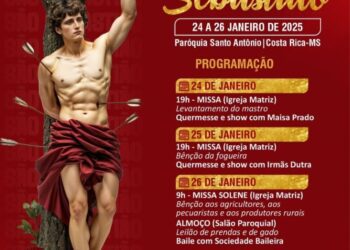Festa de São Sebastião anima Costa Rica com shows, leilão e quermesses