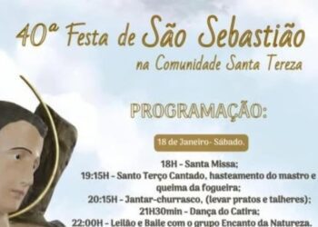 Começa hoje a 40º Festa de São Sebastião na Comunidade Santa Tereza