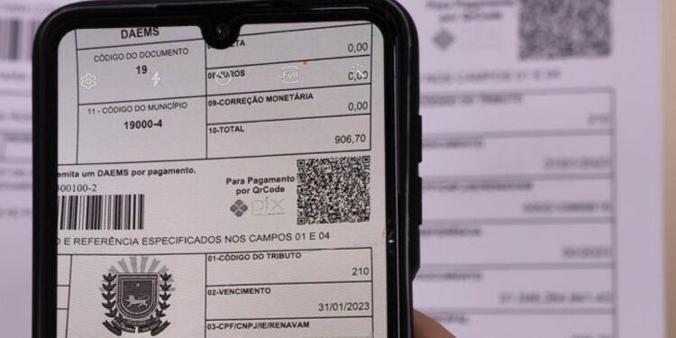 IPVA 2025 em Mato Grosso do Sul poderá ser pago via Pix