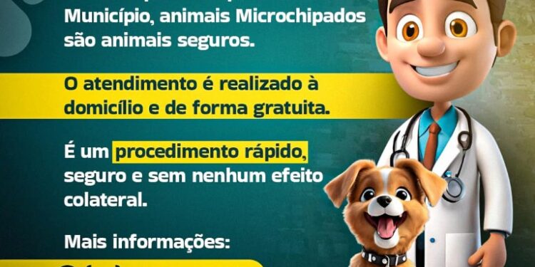Cães de Jaraguari serão microchipados em campanha promovida pela prefeitura