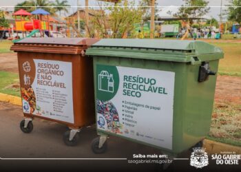 SAAE redistribui contêineres de lixo em São Gabriel do Oeste para otimizar coleta