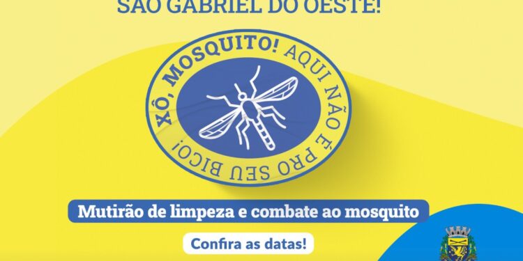 São Gabriel do Oeste reforça combate à dengue com mutirão nos bairros centrais