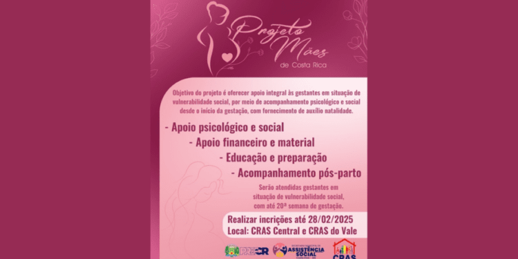 Programa Mãe Acolhida abre inscrições para gestantes em Costa Rica