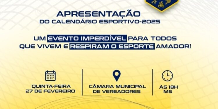 Costa Rica apresenta hoje Calendário Esportivo 2025 em evento na Câmara de Vereadores