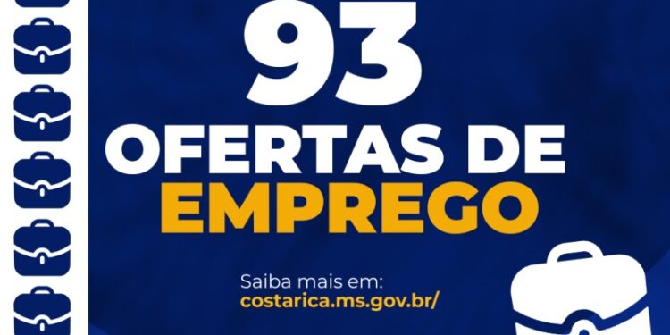 Casa do Trabalhador de Costa Rica oferece 93 oportunidades de emprego