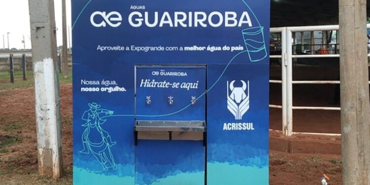 Expogrande 2025 conta com bebedouros com água gelada e de graça aos visitantes