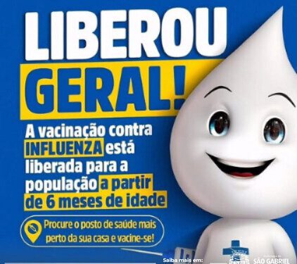 Vacinação contra a gripe é estendida para todas as idades em São Gabriel do Oeste
