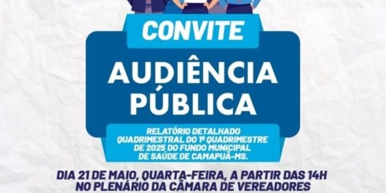 Prefeitura de Camapuã realiza audiência pública hoje para prestação de contas da saúde municipal