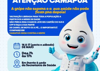 Campanha de vacinação contra gripe em Camapuã será realizada na próxima sexta e sábado