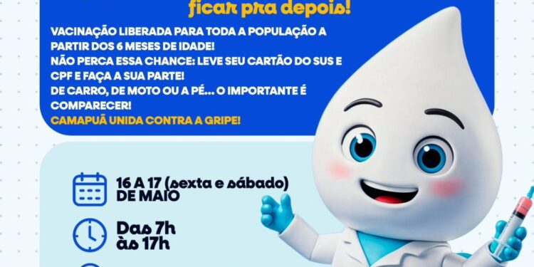 Campanha de vacinação contra gripe em Camapuã será realizada na próxima sexta e sábado