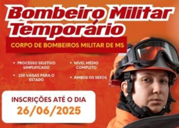 Processo seletivo do Corpo de Bombeiros de MS oferece oportunidades para diversas cidades