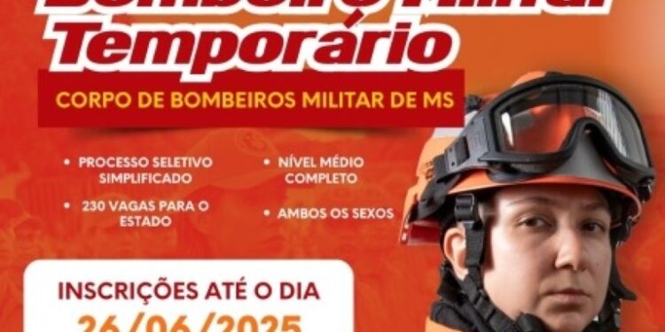 Processo seletivo do Corpo de Bombeiros de MS oferece oportunidades para diversas cidades