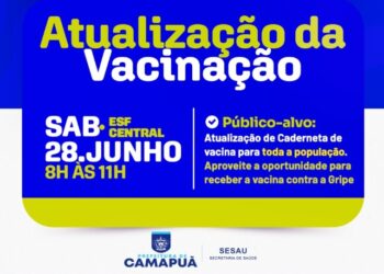 Camapuã realiza ação de atualização de vacinas neste sábado, 28 de junho, na ESF Central