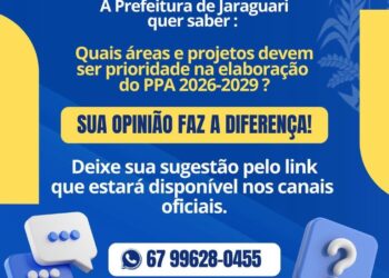 Jaraguari abre consulta pública para definir prioridades do PPA 2026-2029