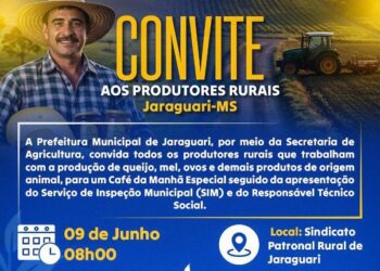 Jaraguari convoca produtores para café da manhã com esclarecimentos sobre inspeção sanitária