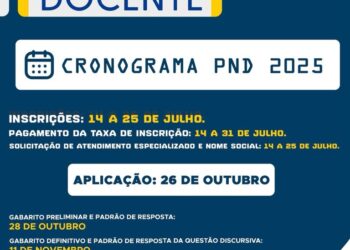 Alcinópolis: Prova Nacional Docente 2025 tem inscrições abertas