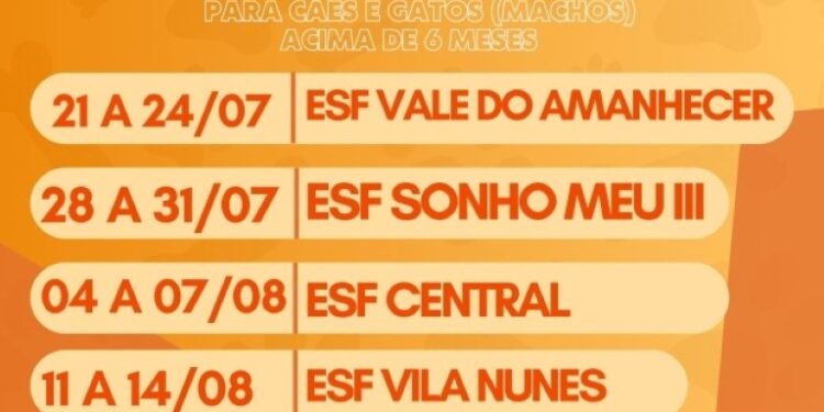 Prefeitura de Costa Rica anuncia agenda do Castramóvel até agosto