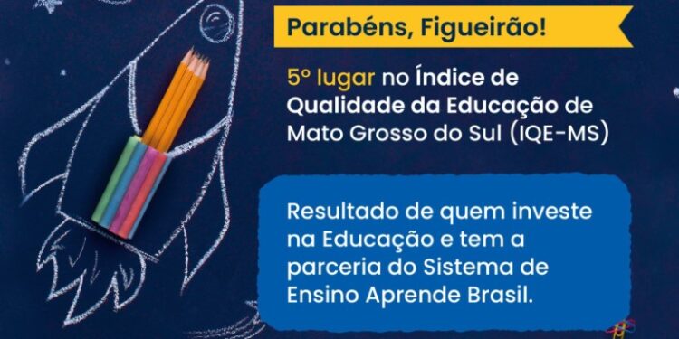 Figueirão é reconhecido no Índice de Qualidade da Educação de MS com excelente desempenho