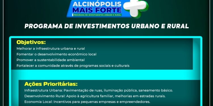 Programa de Investimentos em Alcinópolis prioriza obras urbanas e apoio ao campo