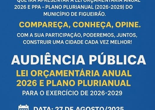 Figueirão abre espaço para a população debater o orçamento e o plano de governo para os próximos anos