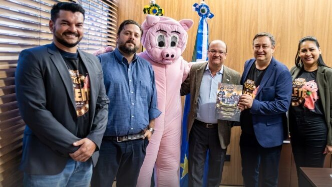 Prefeito Leocir Montanha divulga a 29ª Festa do Leitão no Rolete em Campo Grande