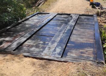 Secretaria de Obras reforça infraestrutura com manutenção em ponte sobre o córrego Grota