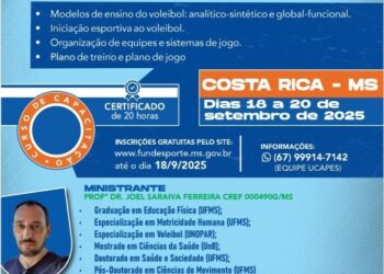 Curso de iniciação ao voleibol será realizado em Costa Rica com 200 vagas disponíveis